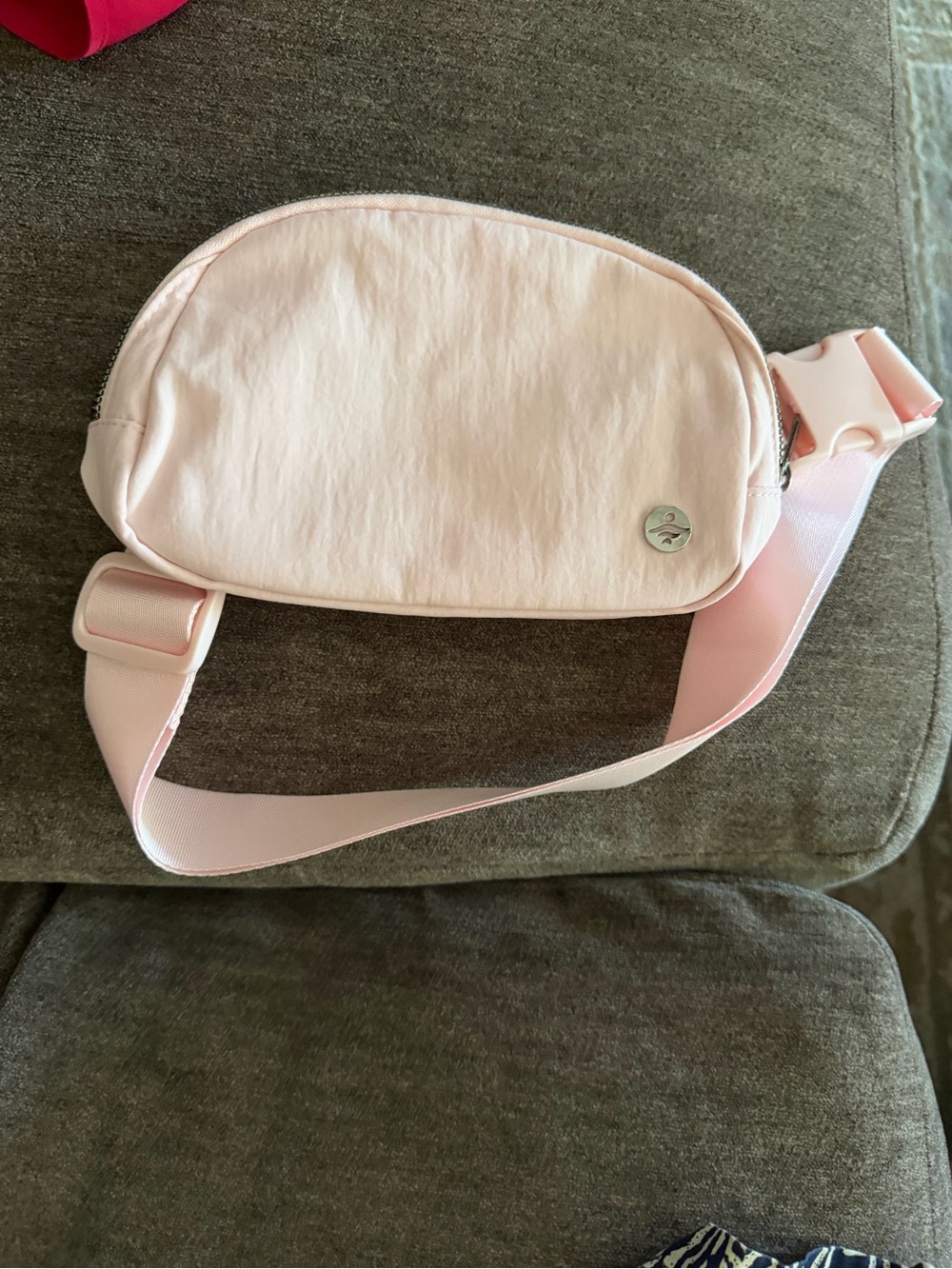 HALARA Light Pink Crossbody Belt Bag with Adjustable Strap